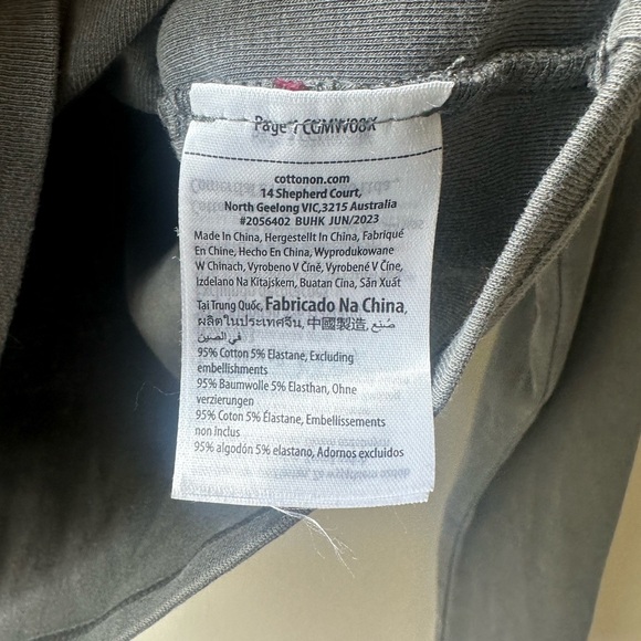 Cotton on Gray V-Neck Long Sleeve Women's Top - Picture 3 of 5